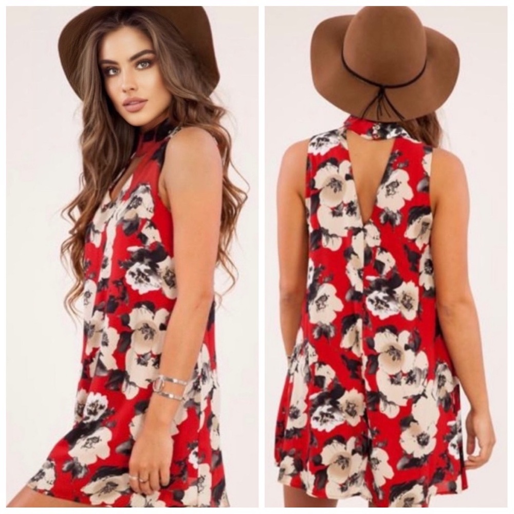 FINAL FEW | Red floral boho dress